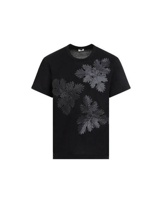 Comme des Garçons Black Motif Printed Crewneck T-shirt for men