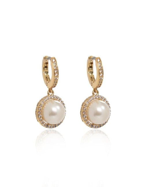Kate Spade Metallic Something Sparkly Spade Huggies Earrings