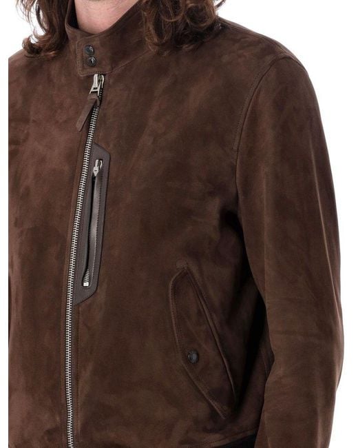 Tom Ford Brown Leather Jackets for men