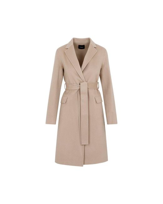 Theory Natural Wrap Coat In Double-face Wool-cashmere