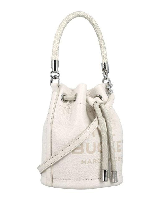 Marc Jacobs White 'the Leather Bucket Bag'
