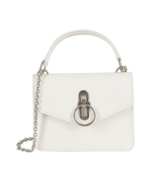 Mulberry Small Amberley Top Handle Crossbody Bag in White Lyst