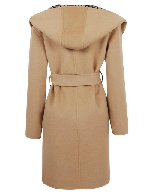 Valentino Natural Toile Iconographe Belted Long-sleeved Coat