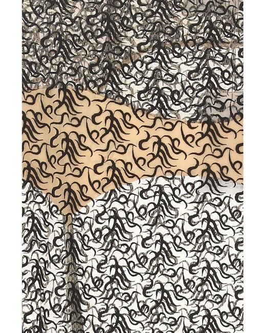 The Attico Gray Embroidered Semi-sheer Straight Hem Skirt