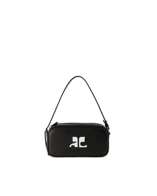Courreges Black Reedition Baguette Zip-up Shoulder Bag