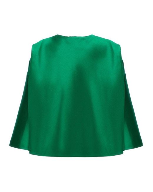 Alberta Ferretti Green Mikado Jackets