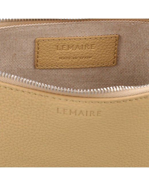 Lemaire Natural Logo Embossed Zipped Make-up Bag
