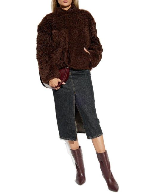 IRO Brown Fur Jacket Ambrosis