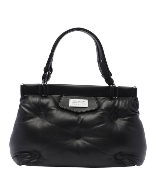 Maison Margiela Black Medium Glam Slam Numbers Motif Tote Bag