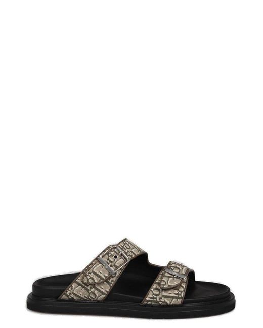 Dior Black Buckled Open Toe Sandals for men
