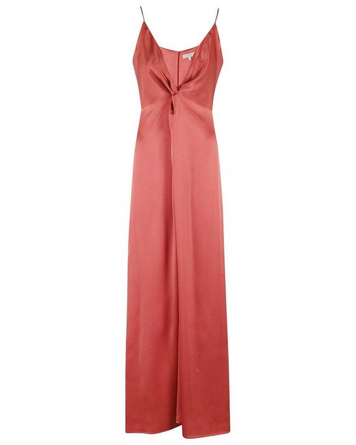 Antonelli Red Knot Front Slip Dress