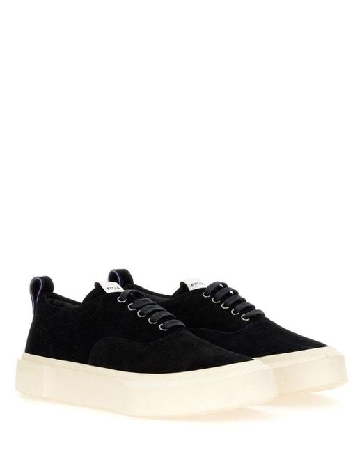 Eytys Black Logo Patch Low-Top Sneakers for men