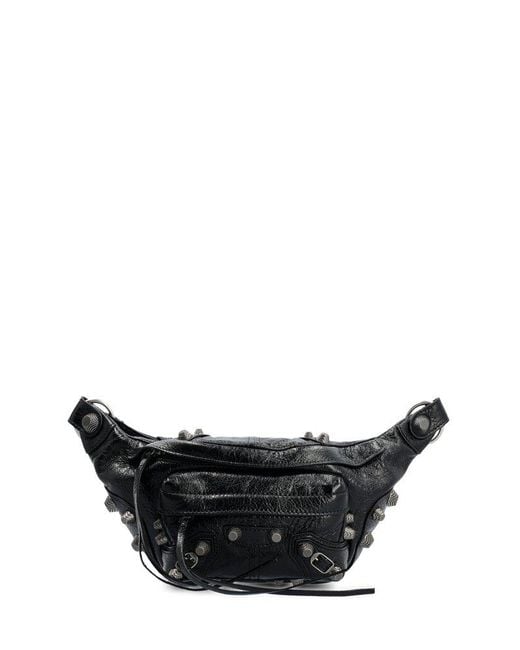 Balenciaga Black Le Cagole Men Leather Belt Bag for men