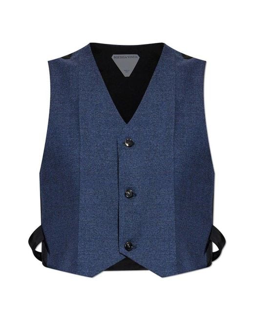 Bottega Veneta Blue Drill Gilet