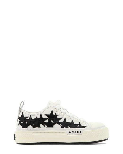 Amiri Cotton Stars Court Low-top Sneakers in White | Lyst