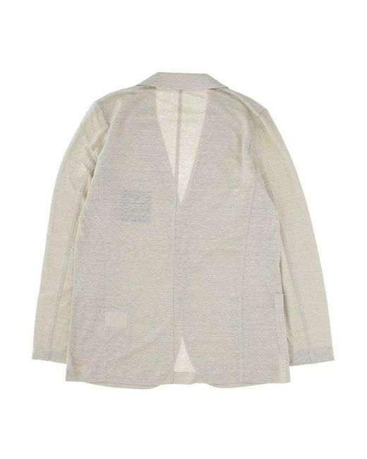 Gran Sasso White Single-Breasted Tailored Blazer for men