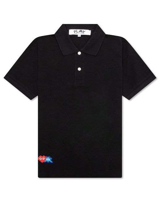 COMME DES GARÇONS PLAY Black X The Artist Invader Polo Shirt