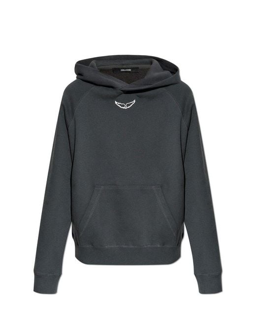 Zadig & Voltaire Gray Georgy Wing Printed Sweatshirt