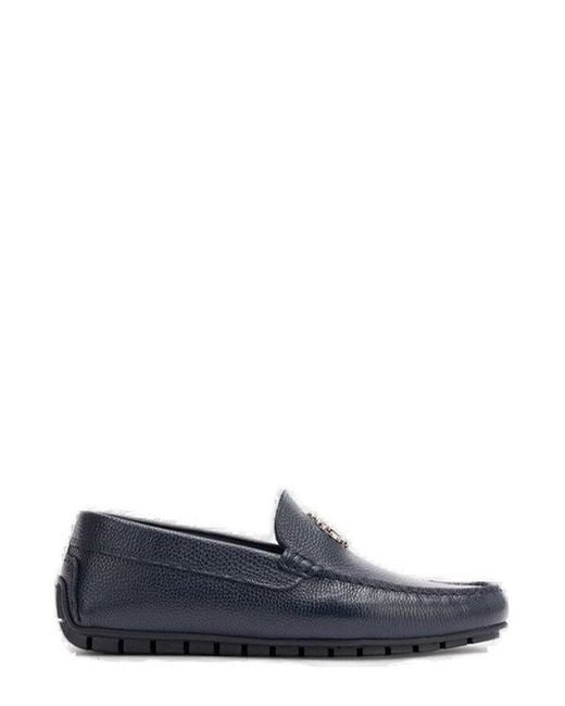 Roberto Cavalli Blue Rc Monogram Slip-On Loafers for men