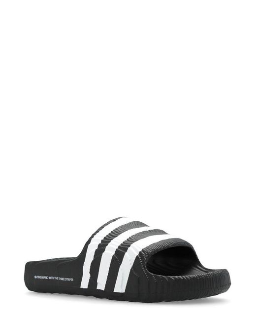 Adidas Originals Black 'adilette 22' Slides, for men