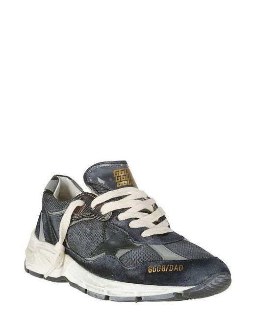 Golden Goose Deluxe Brand Gray Star Patch Lace-up Sneakers