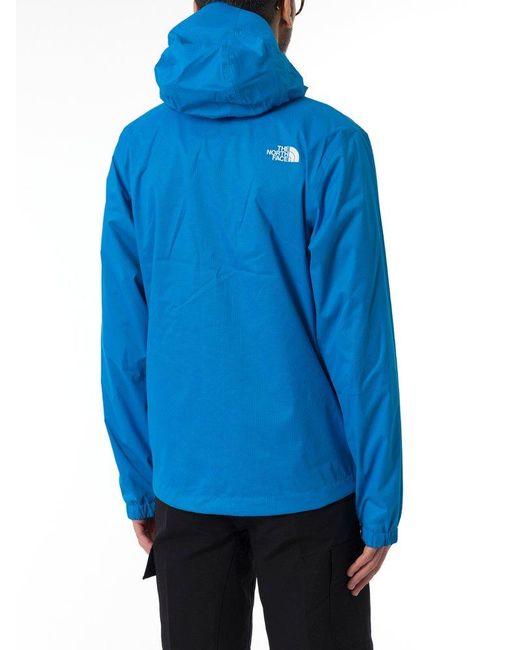 The North Face Blue Quest Logo Printed Hooded Jacket for men
