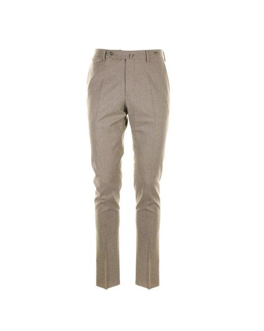 Tagliatore Gray Belt-looped Slim-fit Trousers for men