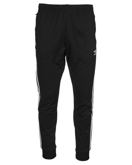 adidas Originals Synthetic Side Stripe Track Pants in Black for Men | Lyst