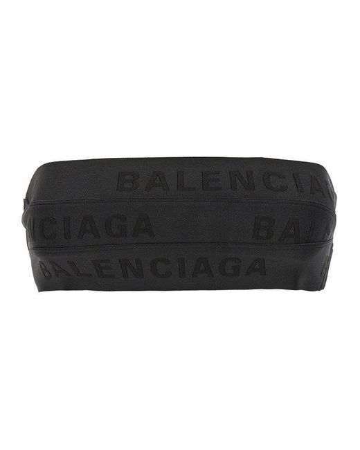 Balenciaga Black Jacquard Logo Top Tops