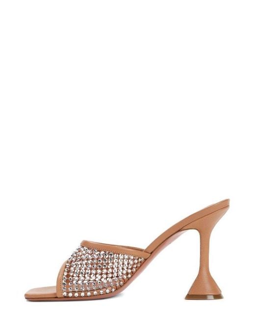 AMINA MUADDI Pink Lupita Embellished Sandals