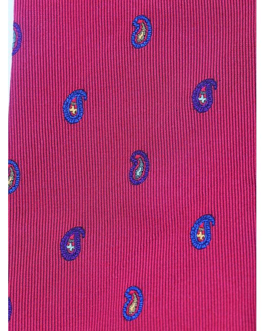 Etro Motif Embroidered Tie for men