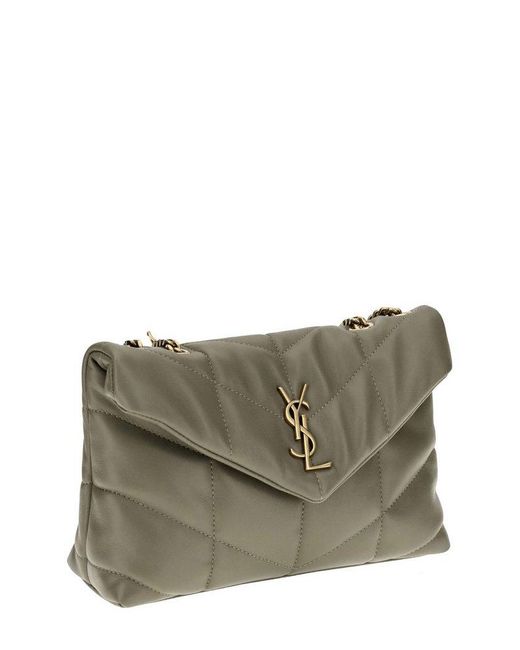 Saint Laurent Gray Toy Puffer Quilted Shoulder Bag