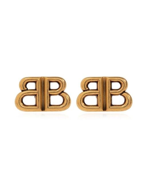 Balenciaga Metallic 'Monaco Xs' Brass Earrings