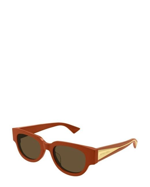 Bottega Veneta Orange Cat Eye Frame Sunglasses