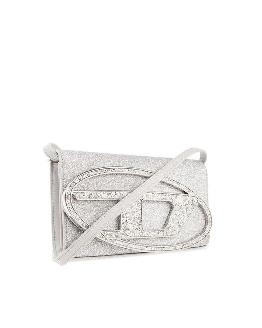 DIESEL Metallic ‘1Dr’ Wallet With Shoulder Strap