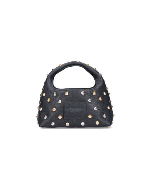 Marc Jacobs Blue The Glam Stud Embellished Mini Sack Bag