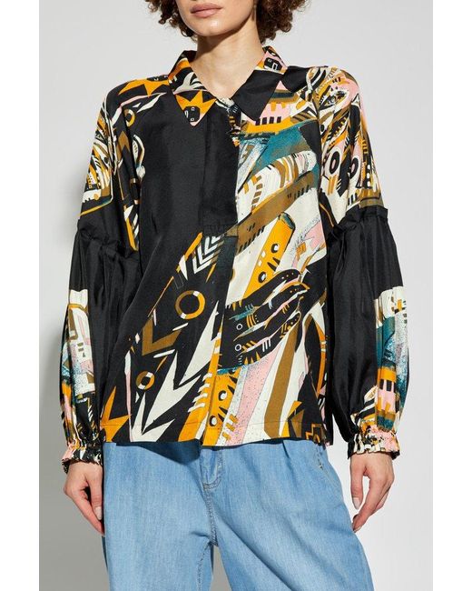 Munthe Multicolor Abstract Print Relaxed Fit Top