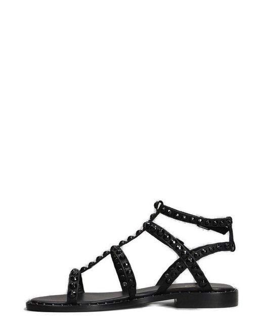Ash Black Precious Studded Sandals