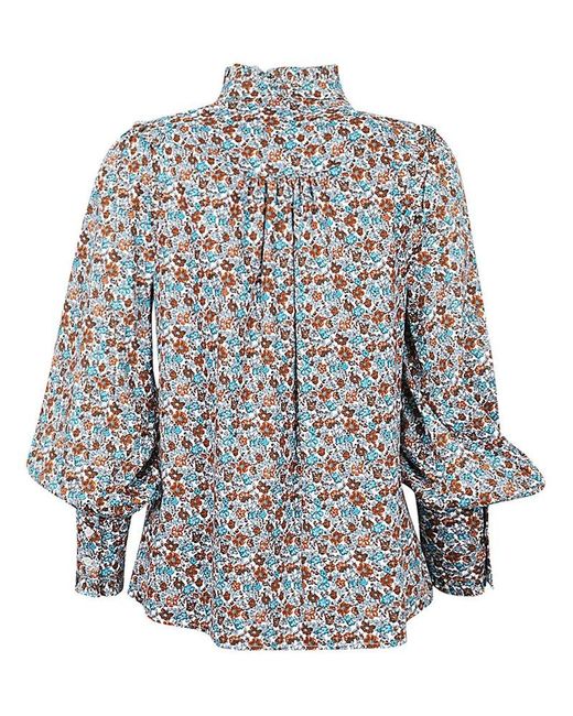 Weekend by Maxmara Blue All-over Printed Twill Shirt