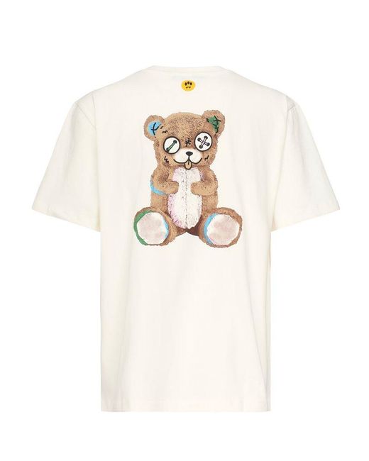Barrow White Logo-Printed Crewneck T-Shirt