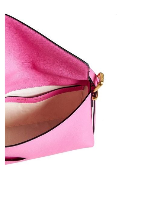 Wandler Pink Oscar Leather Baguette Bag