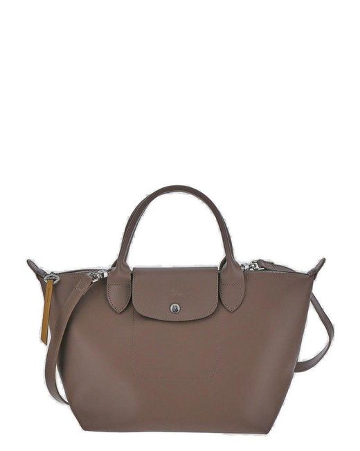 Longchamp Le Pliage City Zipup Tote Bag in Brown Lyst UK