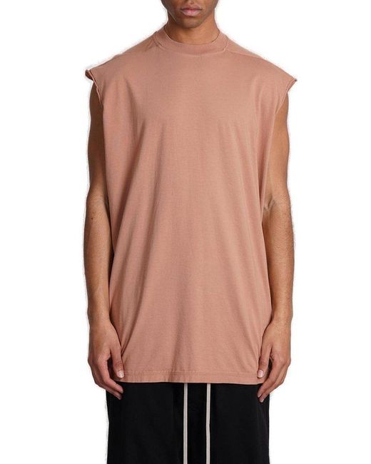 Rick Owens Pink Sleeveless Round Neck Top for men