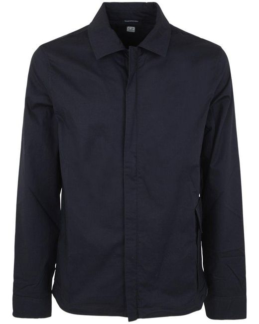 C P Company Blue Collared Zip Up Jacket for men