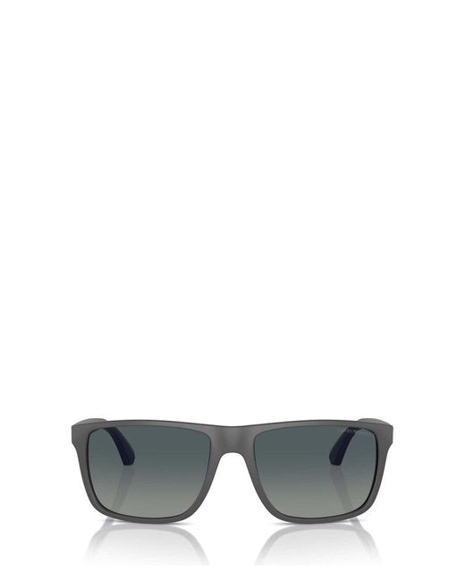 Emporio Armani Gray Square Frame Sunglasses for men