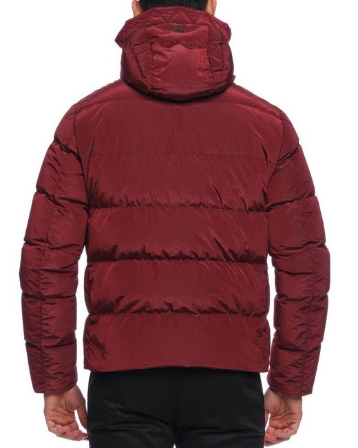 Herno Red Padded Hooded Jacket for men