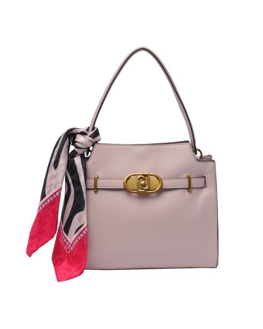 Liu Jo Pink Medium Logo-buckled Top Handle Bag