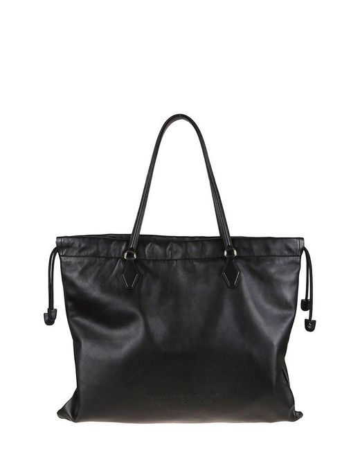 Jimmy Choo Black Drawstring L Tote Bag