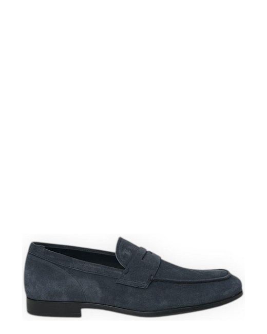 Tod's Blue T Monogram Classic Loafers for men