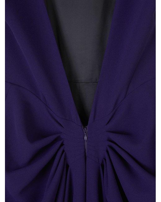 Dries Van Noten Purple Open Back Sleeveless Danama Maxi Dress